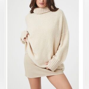 FOREVER 21 Turtleneck Drop-Sleeve Sweater